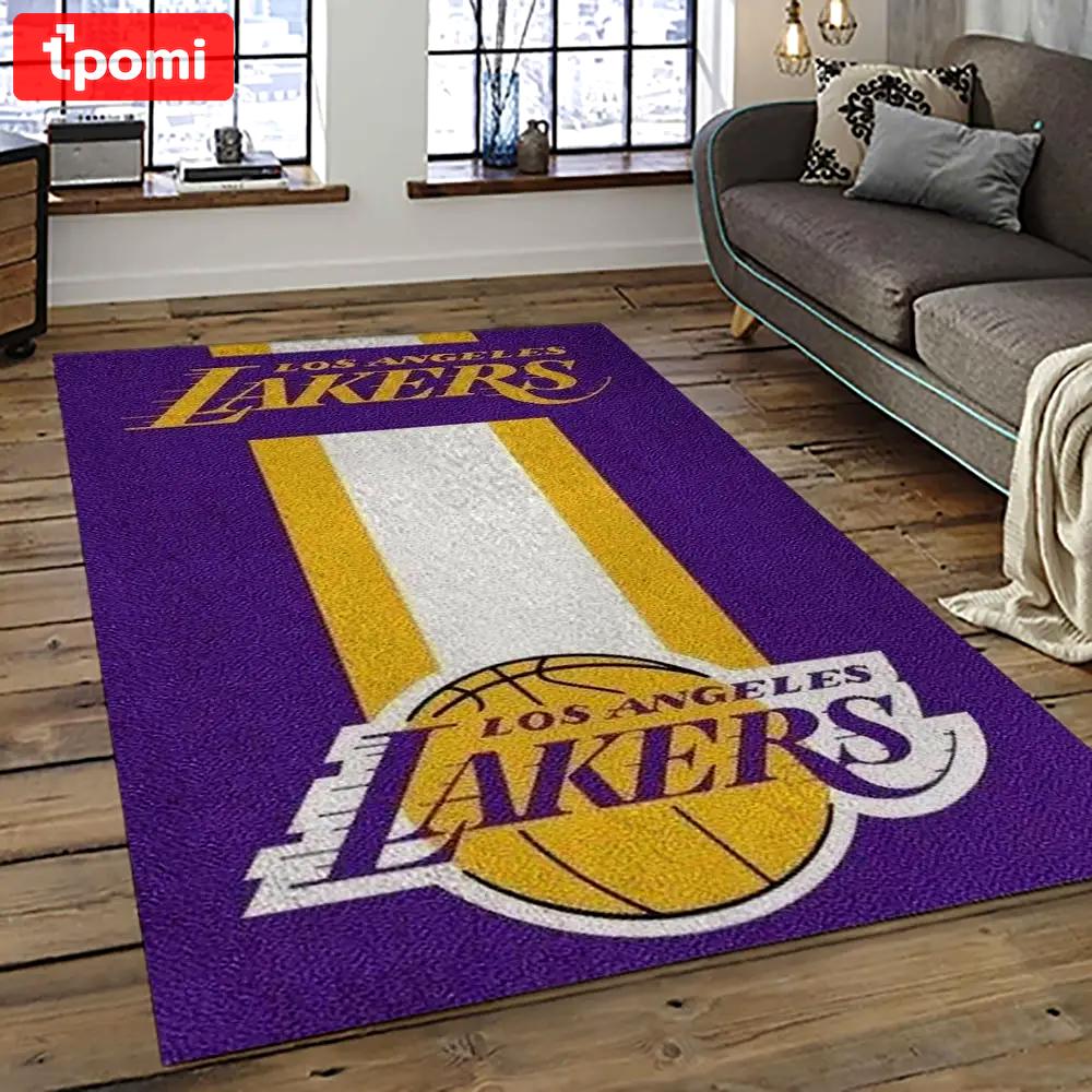 Nba los angeles lakers basketball team logo sport carpet area rug home decor best gift for friends lasl9 Rectangle Rug