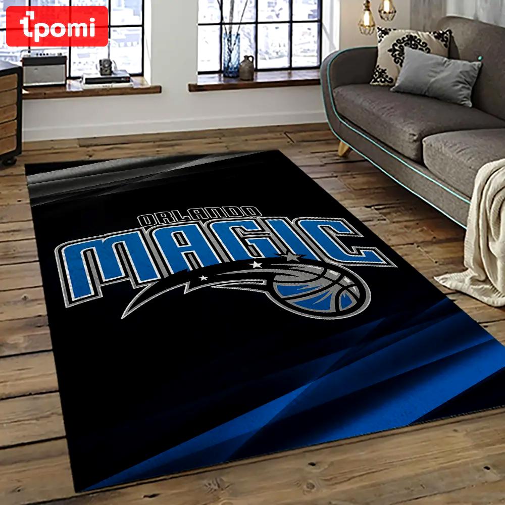 Nba orlando magic basketball team logo sport carpet rectangle area rug for living room olm2 Rectangle Rug