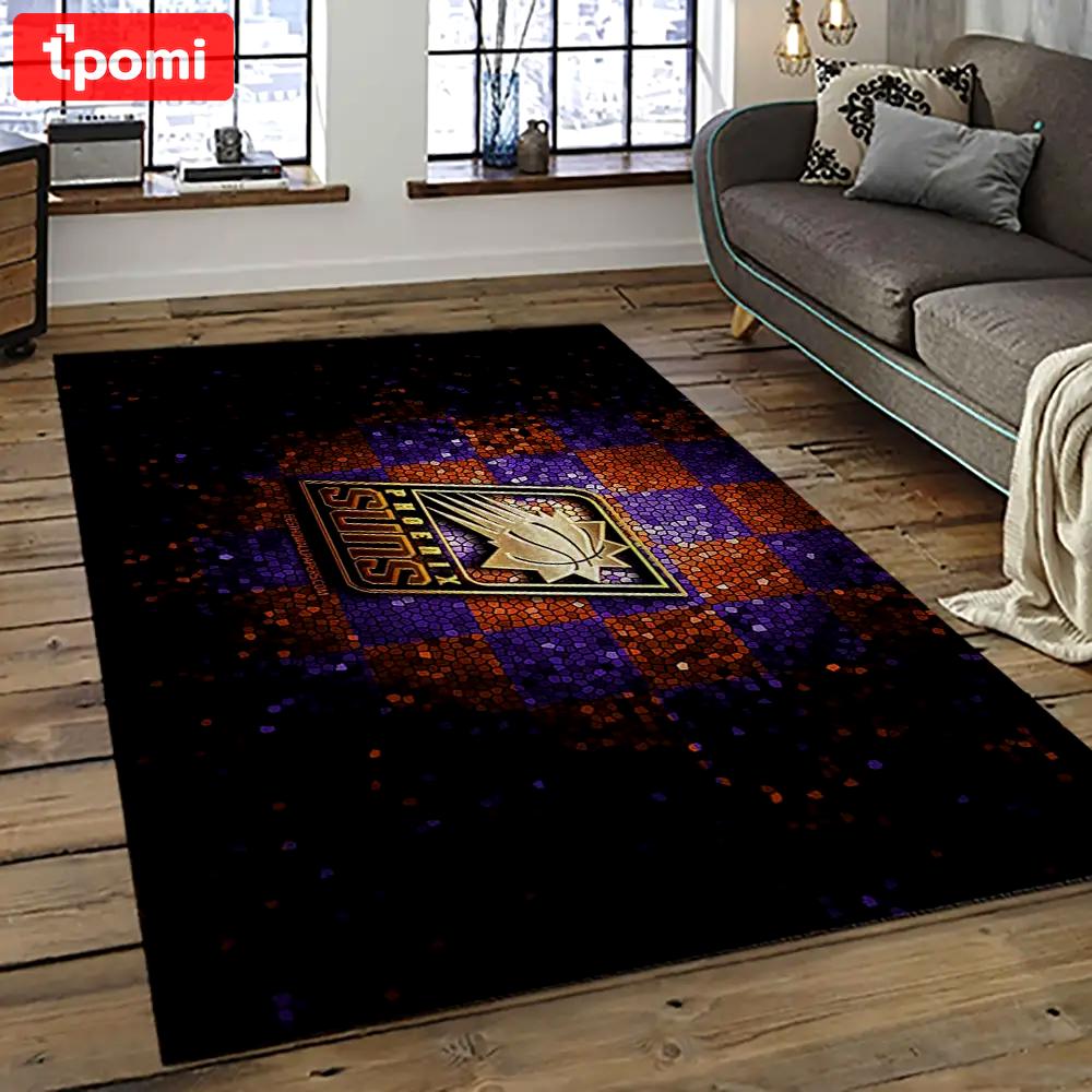 Nba phoenix suns basketball team logo sport carpet rectangle area rug for living room ps39 Rectangle Rug
