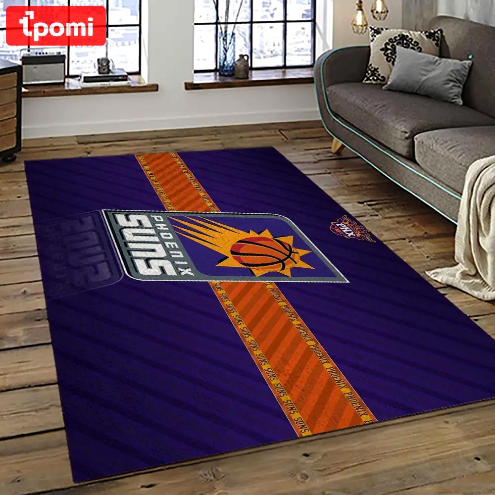 Nba phoenix suns basketball team logo sport carpet rectangle area rug for living room ps5 Rectangle Rug