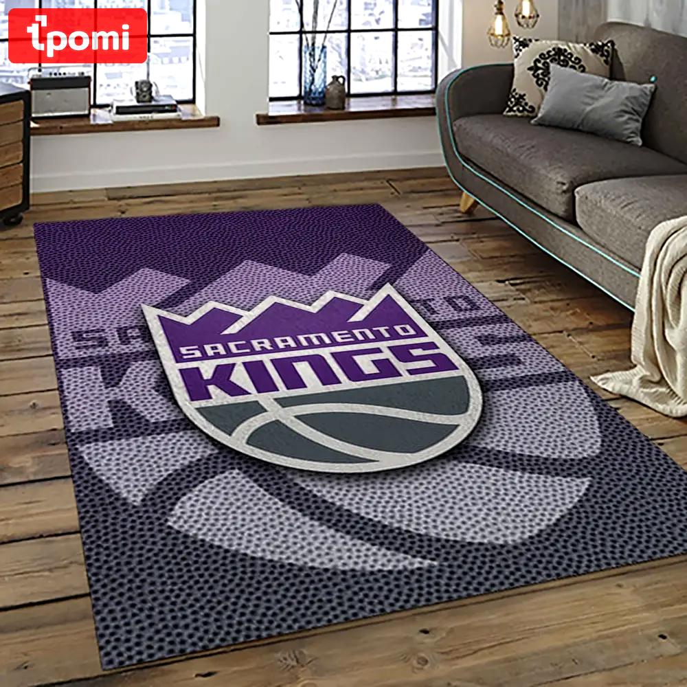 Nba sacramento kings basketball team logo sport carpet rectangle area rug for living room sck22 Rectangle Rug