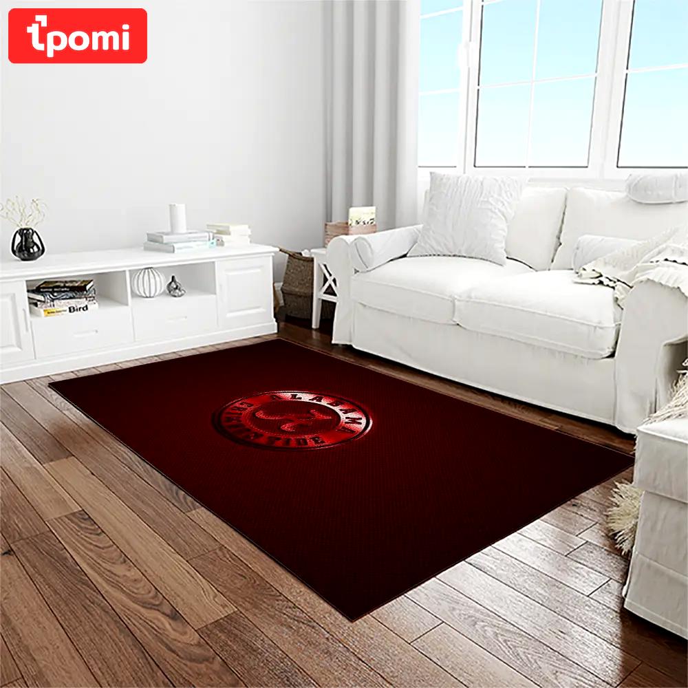 Ncaa alabama crimson tide college sport basketball and foolball team logo rectangle area rug act07 Rectangle Rug