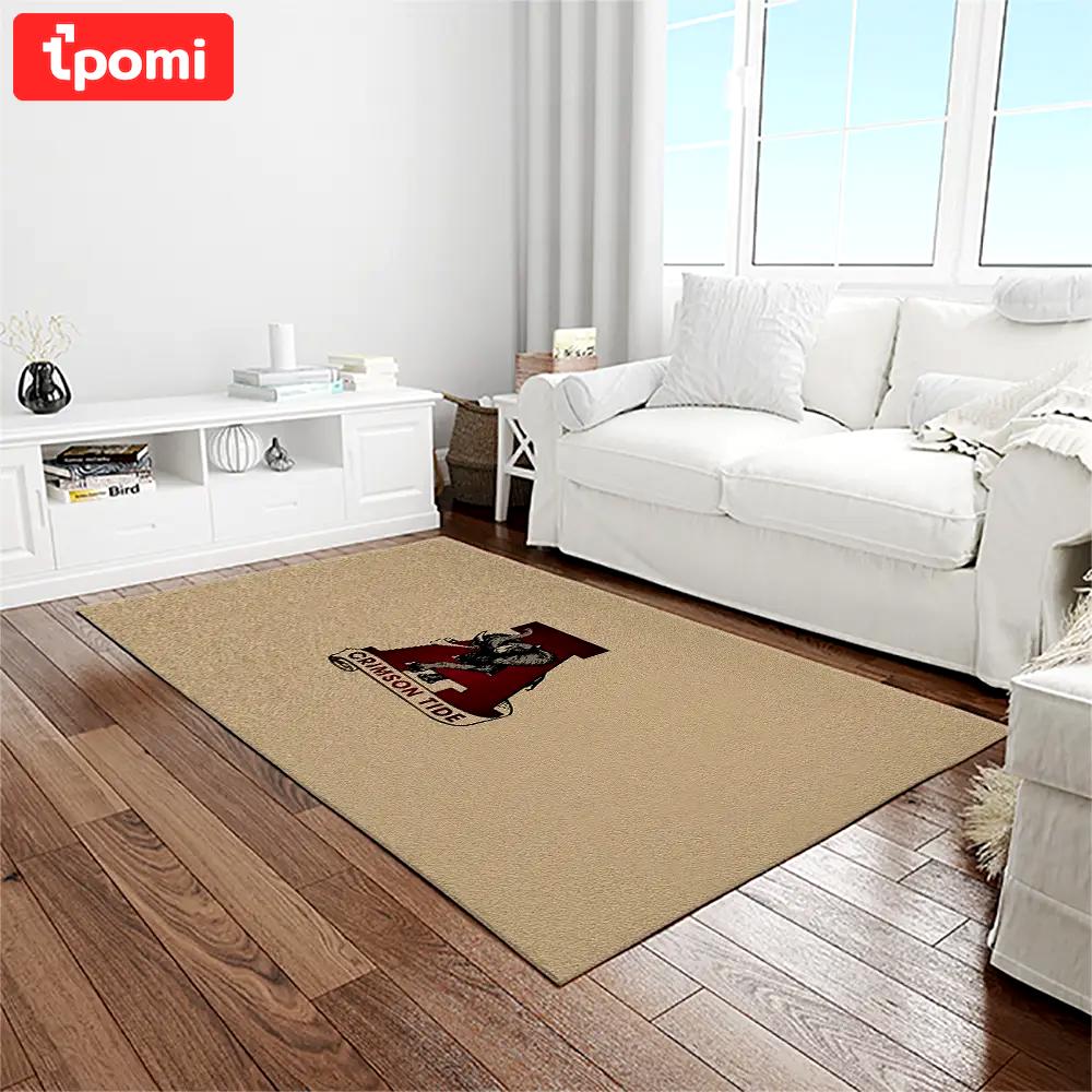 Ncaa alabama crimson tide college sport basketball and foolball team logo rectangle area rug act17 Rectangle Rug