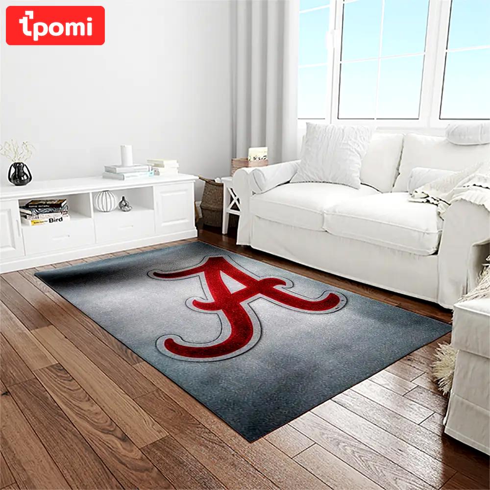 Ncaa alabama crimson tide college sport basketball and foolball team logo rectangle area rug act22 Rectangle Rug