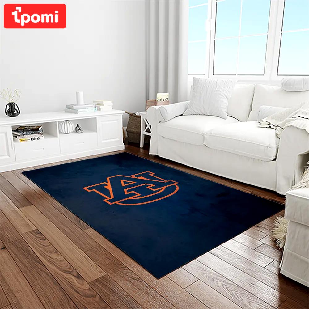 Ncaa auburn tigers college sport basketball and foolball team logo rectangle area rug ats29 Rectangle Rug