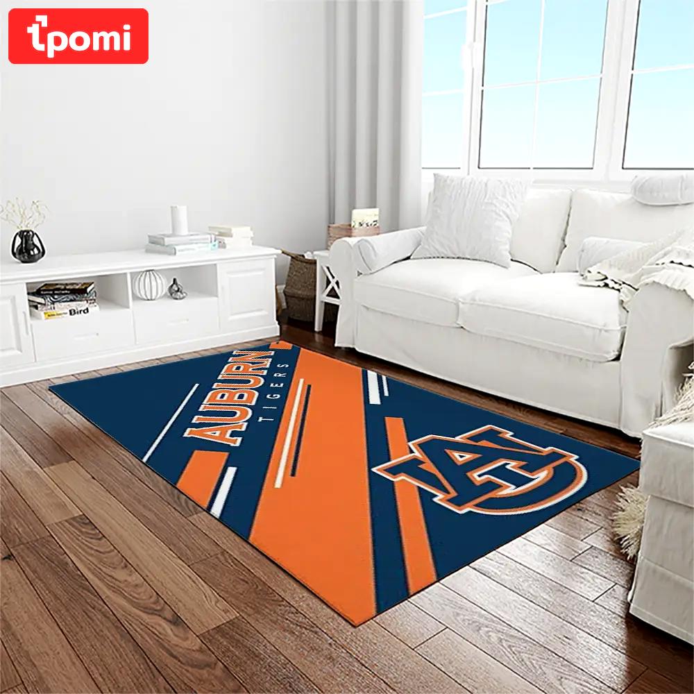 Ncaa auburn tigers college sport basketball and foolball team logo rectangle area rug ats30 Rectangle Rug