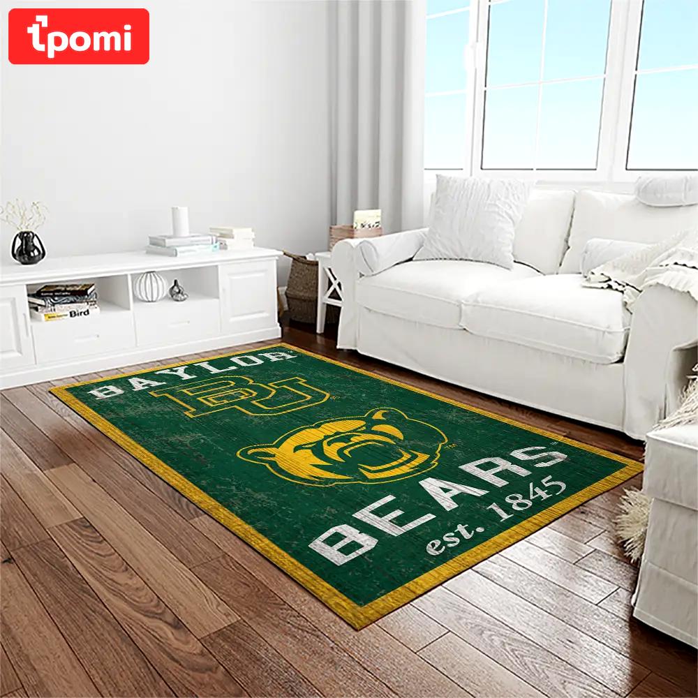 Ncaa baylor bears sport basketball and foolball team logo rectangle area rug bb20 Rectangle Rug