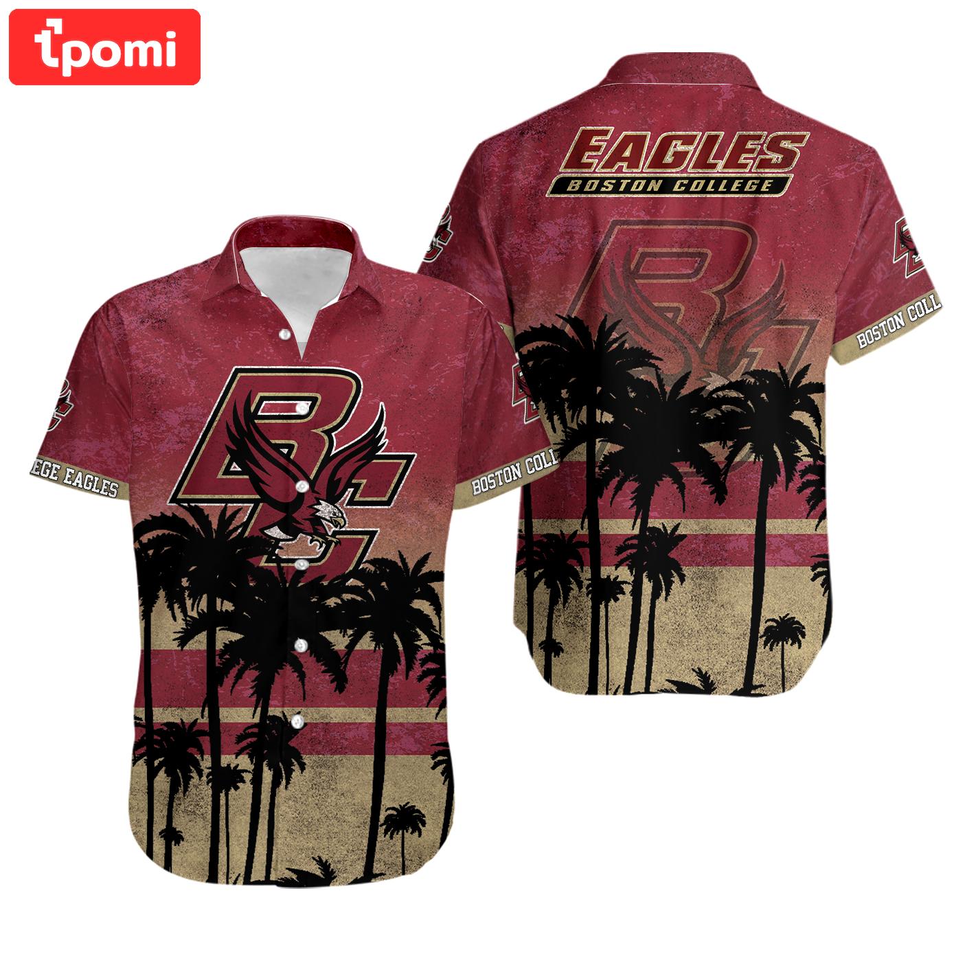 Ncaa boston college eagles coconut tree hawaiian shirt Hawaii Shirt Shorts & Flip Flops