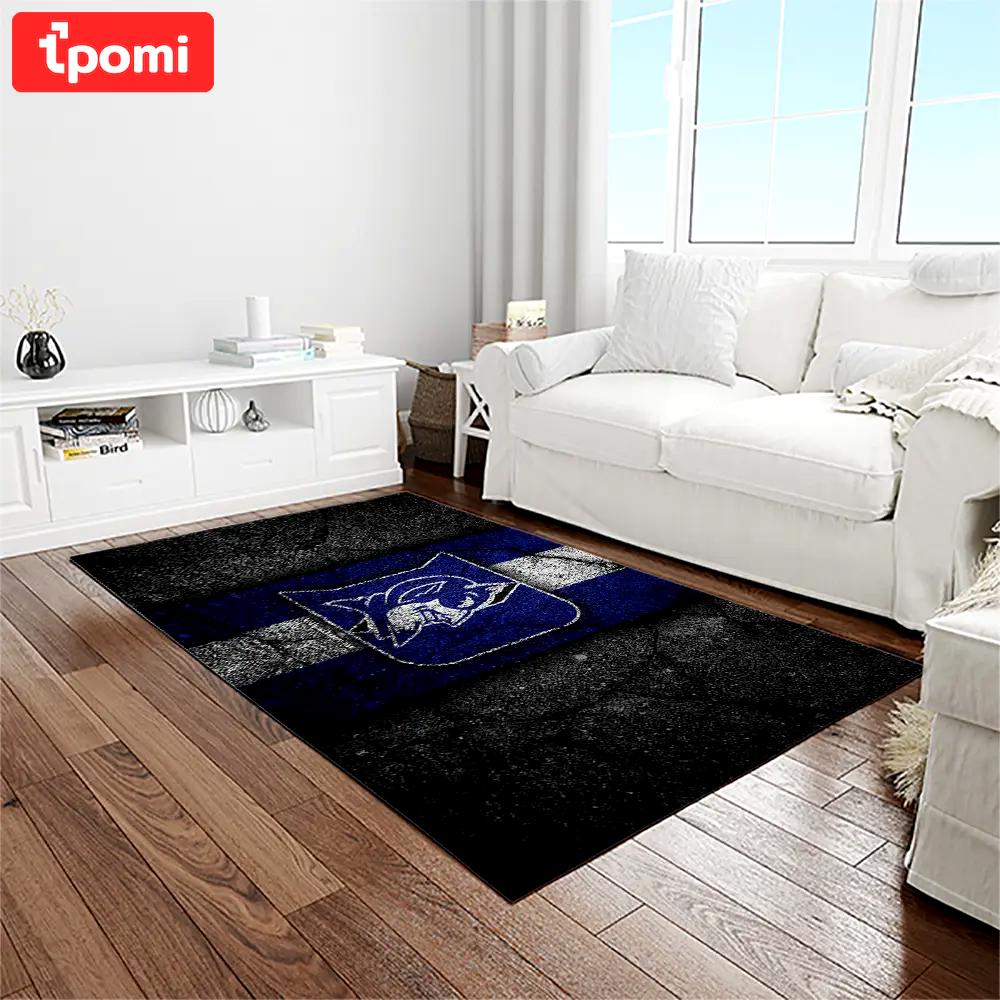 Ncaa duke blue devils college sport basketball and foolball team logo rectangle area rug dbs07 Rectangle Rug