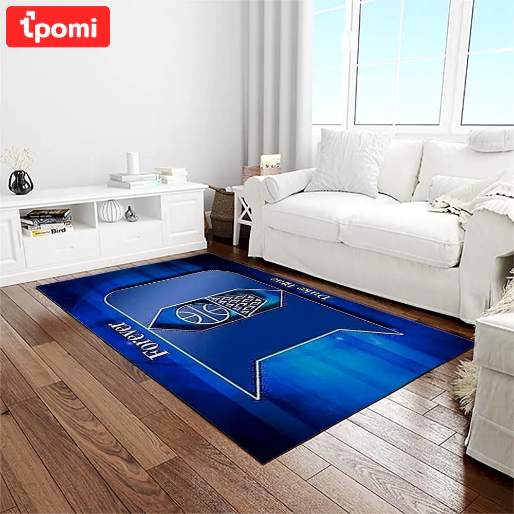 Ncaa duke blue devils college sport basketball and foolball team logo rectangle area rug dbs42 Rectangle Rug