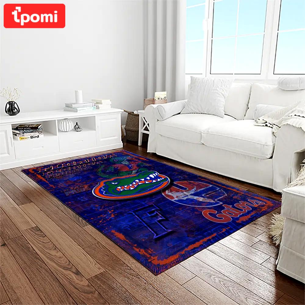 Ncaa florida gators college sport basketball and foolball team logo rectangle area rug fg23 Rectangle Rug