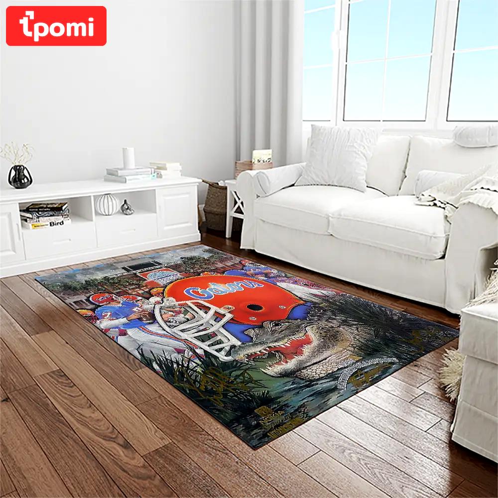 Ncaa florida gators college sport basketball and foolball team logo rectangle area rug fg36 Rectangle Rug