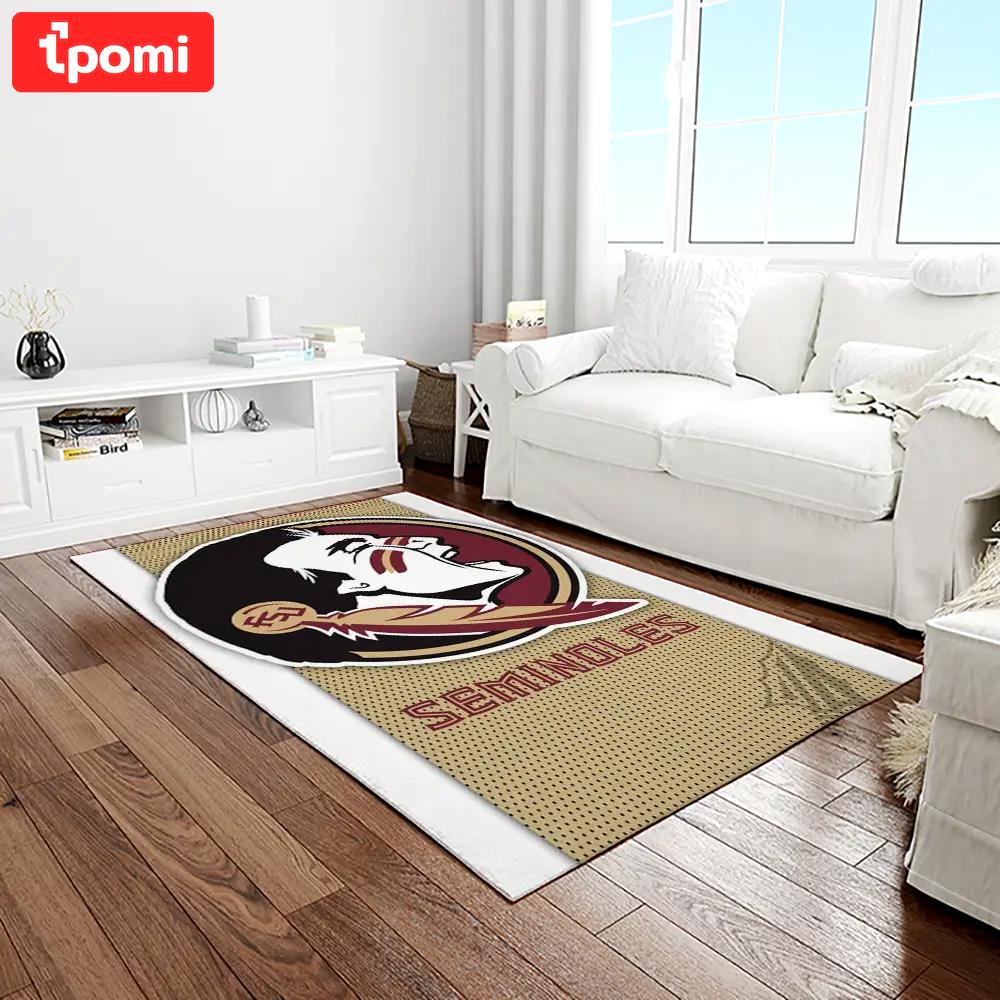 Ncaa florida state seminoles sport basketball and foolball team logo rectangle area rug fss55 Rectangle Rug