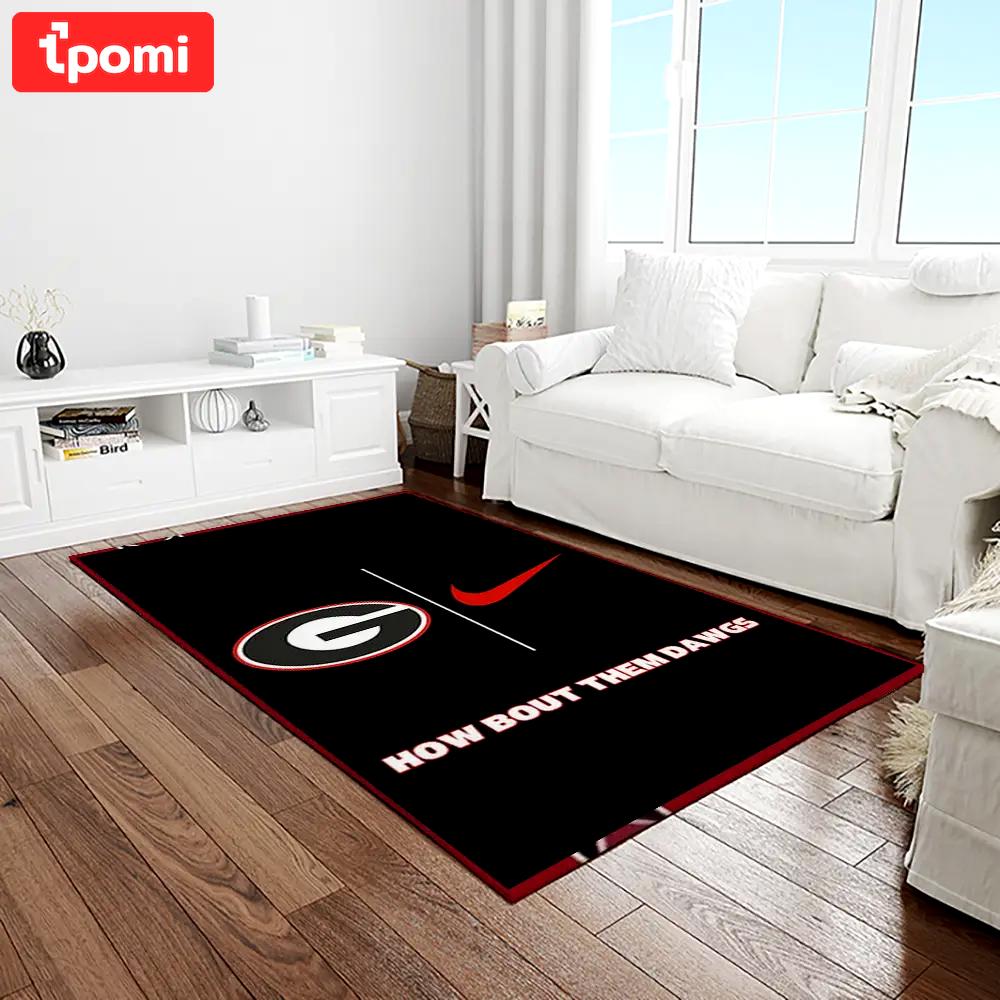 Ncaa georgia bulldogs college sport basketball and foolball team logo rectangle area rug gbs20 Rectangle Rug