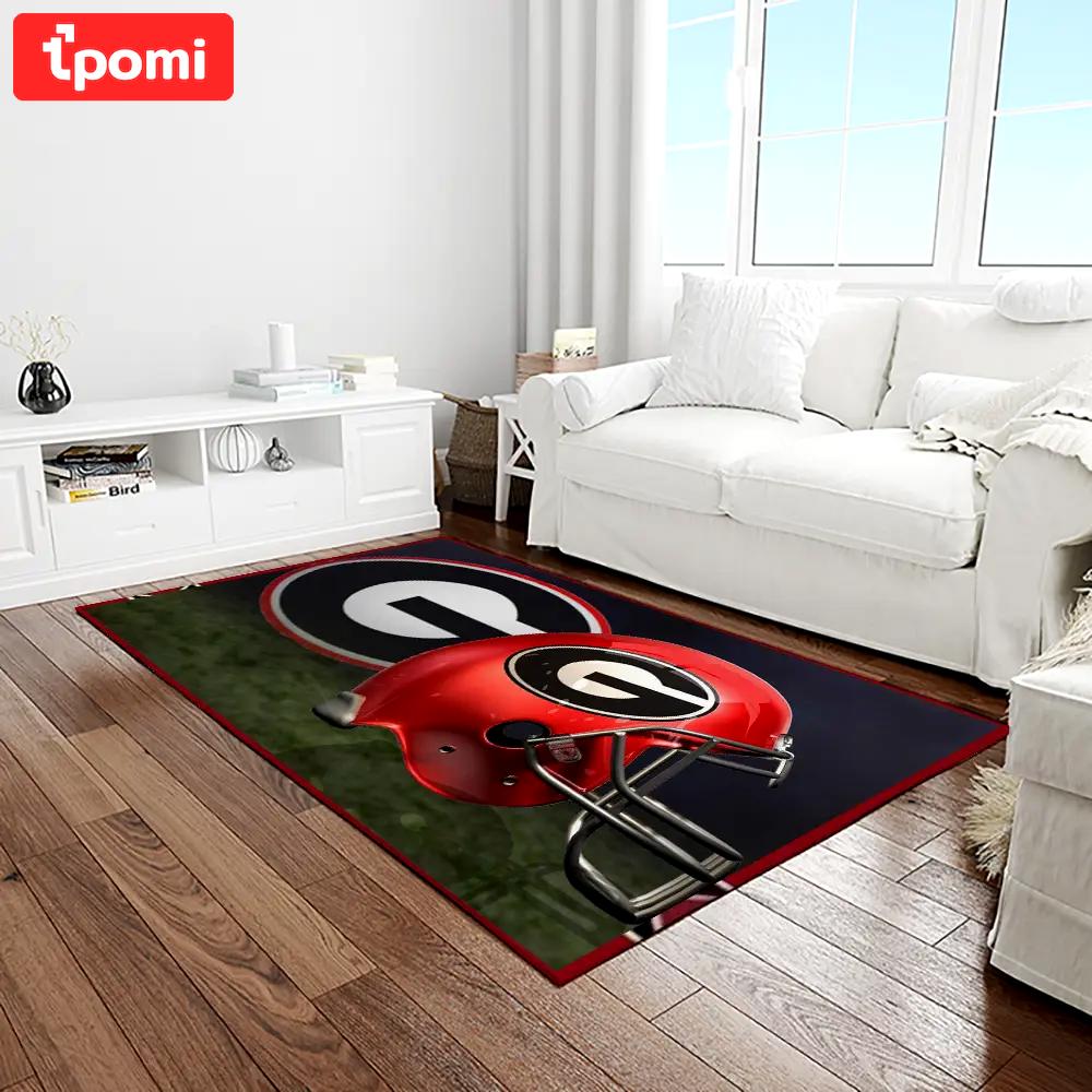 Ncaa georgia bulldogs college sport basketball and foolball team logo rectangle area rug gbs28 Rectangle Rug