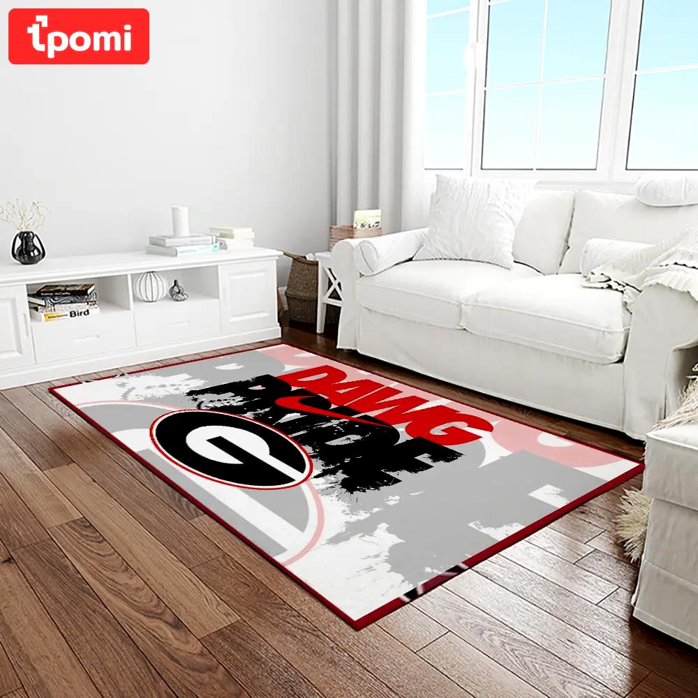 Ncaa georgia bulldogs college sport basketball and foolball team logo rectangle area rug gbs41 Rectangle Rug