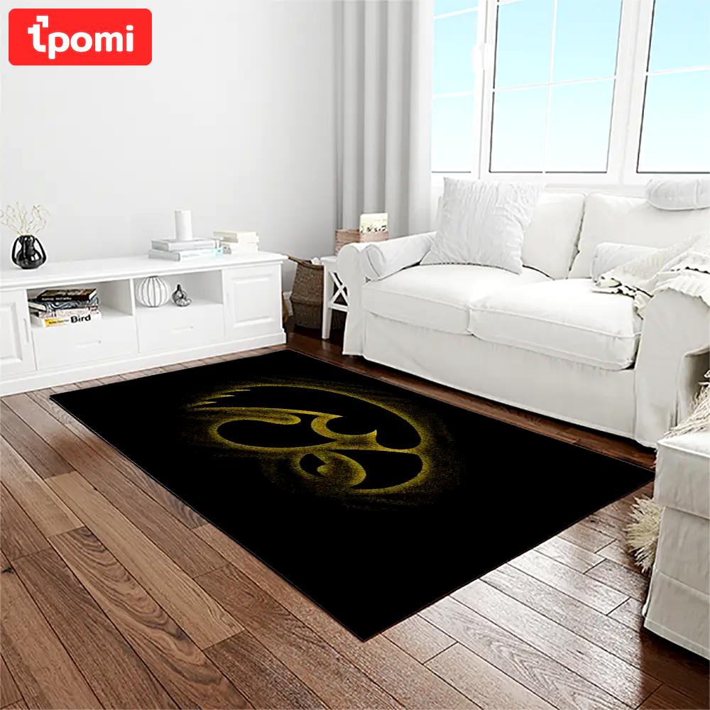 Ncaa iowa hawkeyes college sport basketball and foolball team logo rectangle area rug iwh54 Rectangle Rug