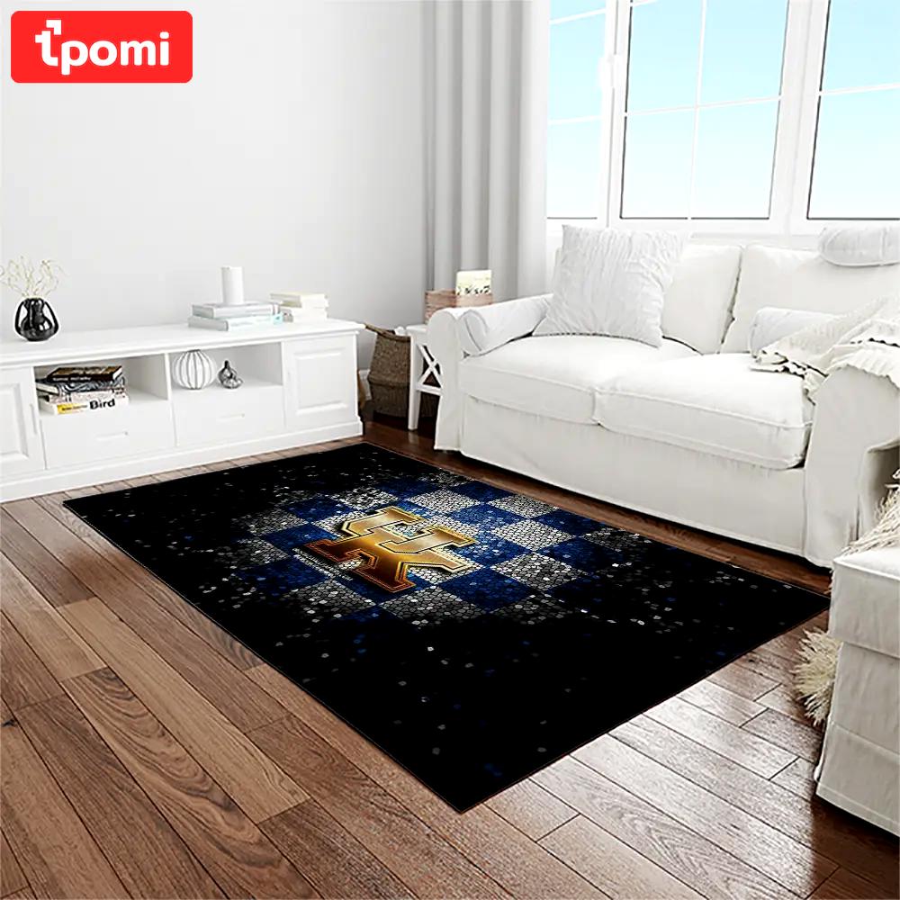 Ncaa kentucky wildcats college sport basketball and foolball team logo rectangle area rug ktw18 Rectangle Rug