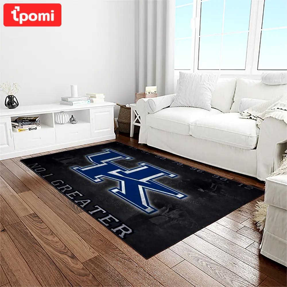 Ncaa kentucky wildcats college sport basketball and foolball team logo rectangle area rug ktw23 Rectangle Rug