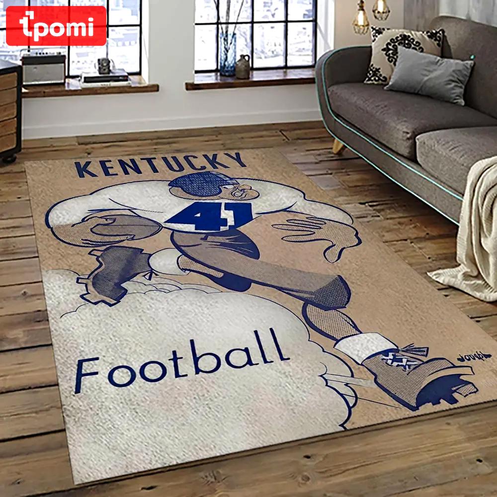 Ncaa kentucky wildcats football team logo sport carpet area rug home decor best gift for friends ktwc29 Rectangle Rug