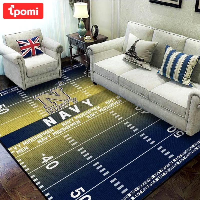 Ncaa navy midshipmen football stadium fbs nice gift living room rug carpet Rectangle Rug