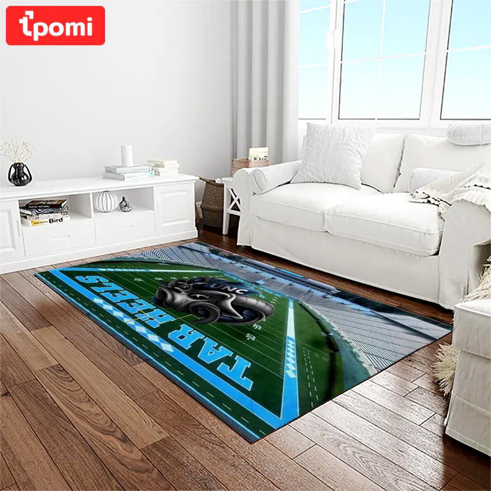 Ncaa north carolina tar heels college sport basketball and foolball team logo rectangle area rug ncth31 Rectangle Rug