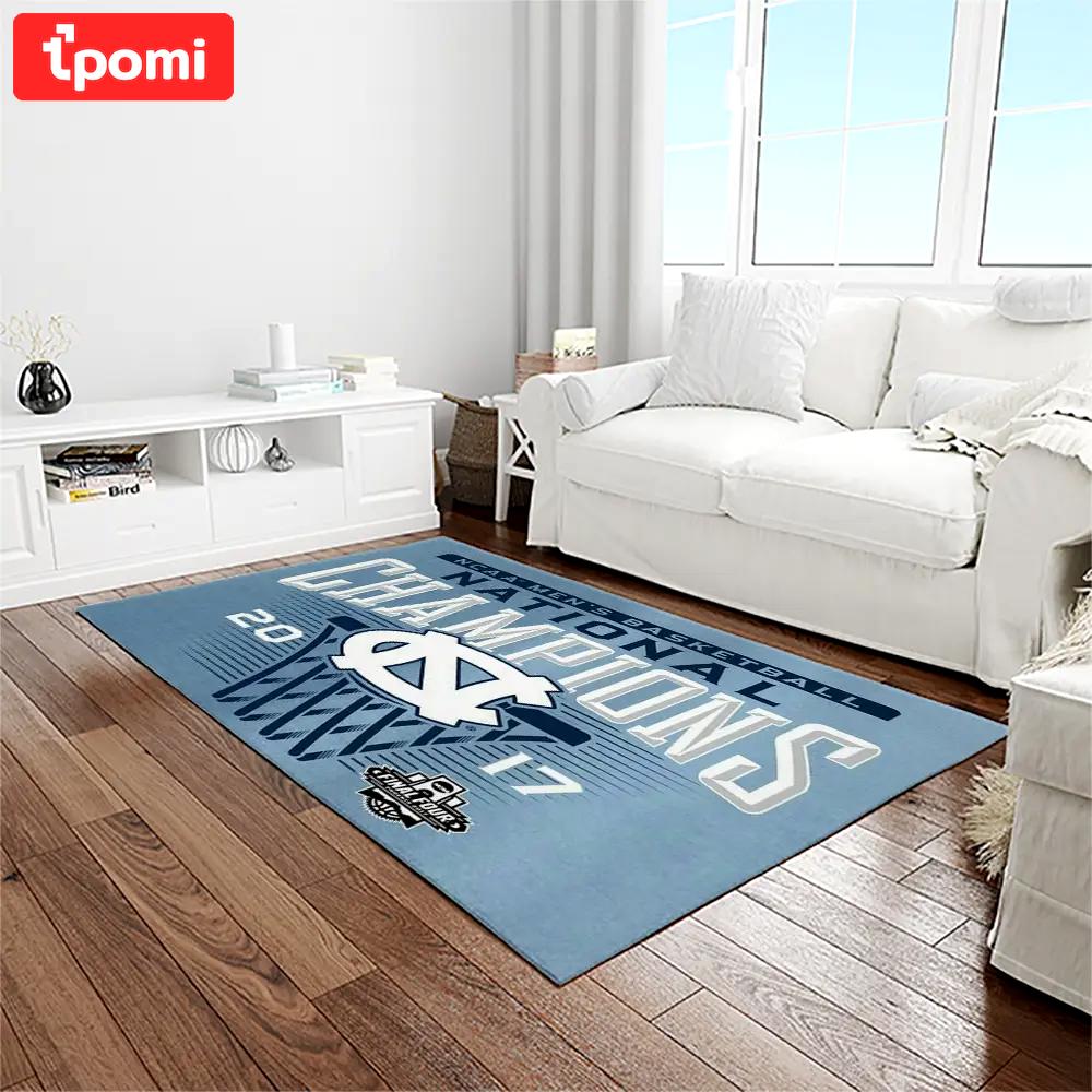 Ncaa north carolina tar heels college sport basketball and foolball team logo rectangle area rug ncth44 Rectangle Rug