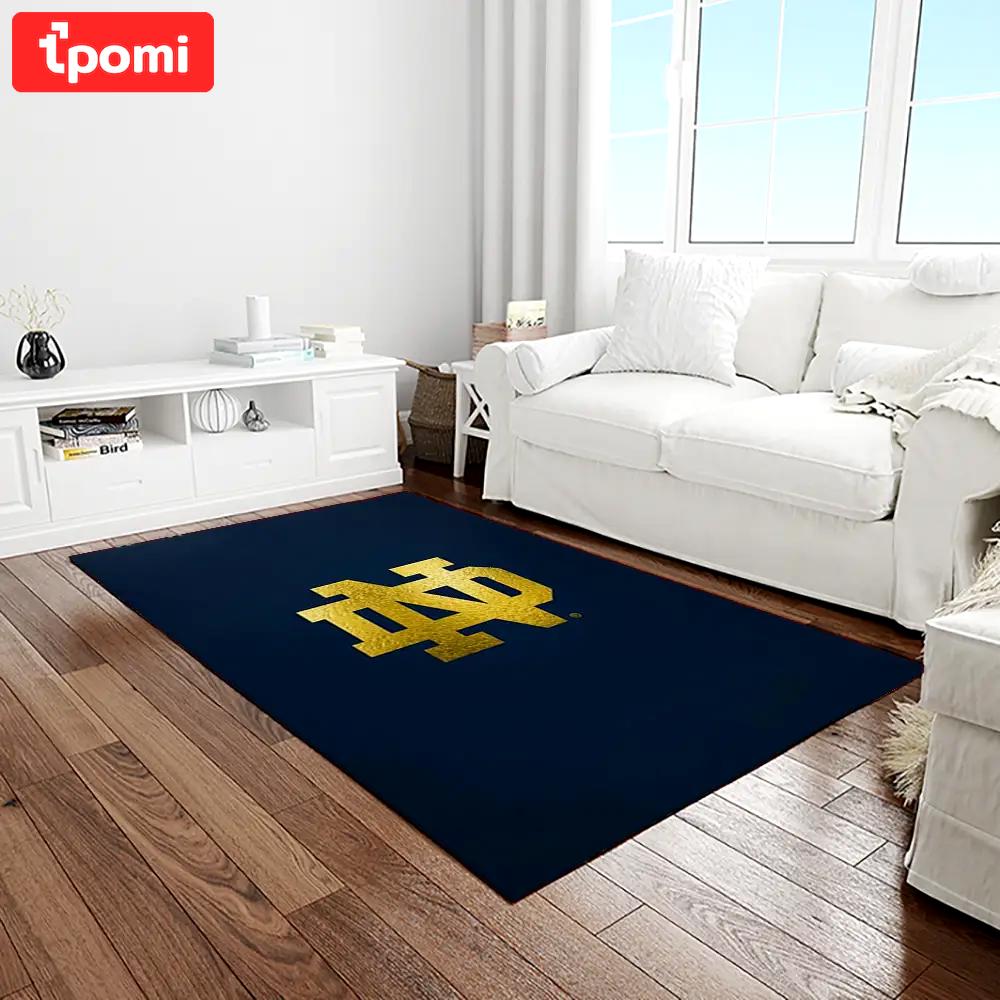 Ncaa notre dame fighting sport basketball and foolball team logo rectangle area rug ndf31 Rectangle Rug