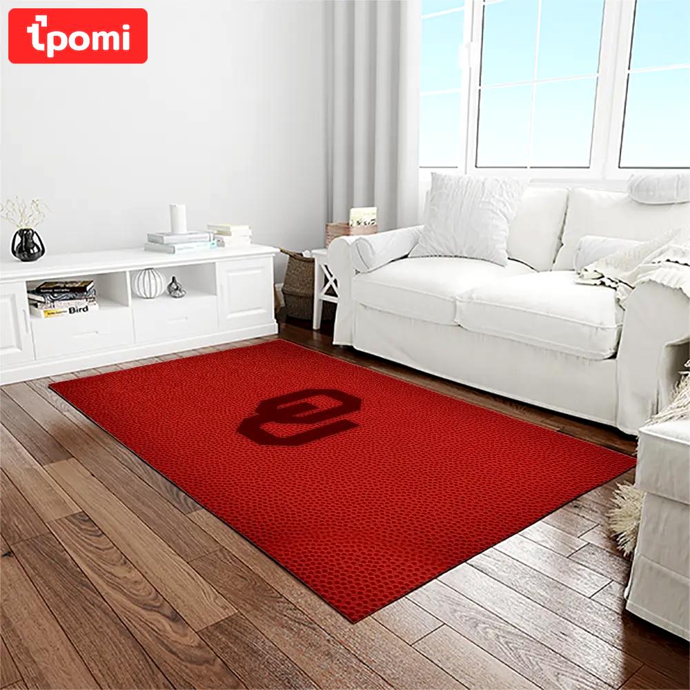 Ncaa oklahoma sooners sport basketball and foolball team logo rectangle area rug os69 Rectangle Rug