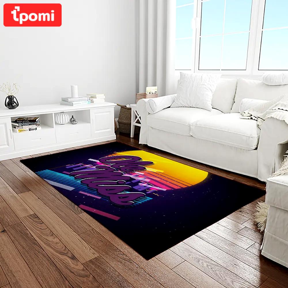 Ncaa ole miss rebels sport basketball and foolball team logo rectangle area rug omr24 Rectangle Rug