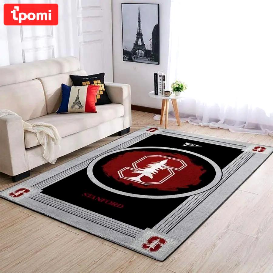 Ncaa stanford cardinal football team logo carpet rug living room 20030558 Rectangle Rug