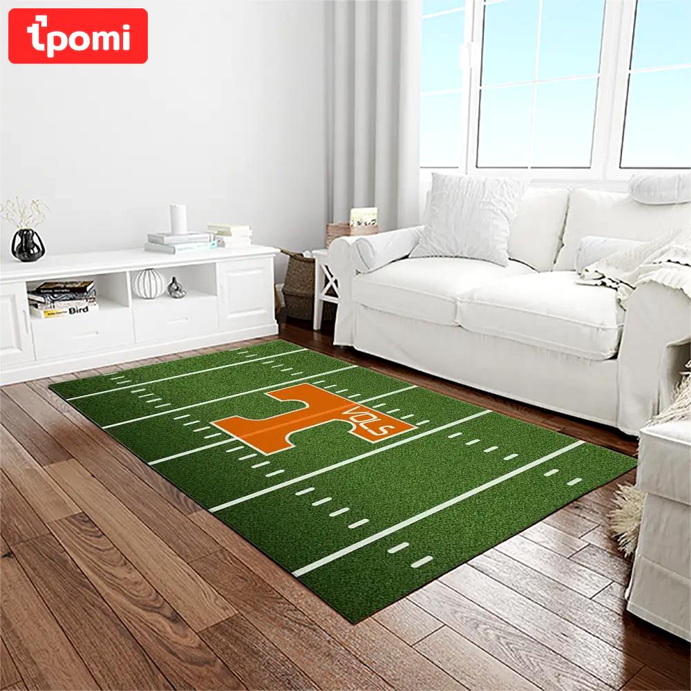 Ncaa tennessee volunteers college sport basketball and foolball team logo rectangle area rug tvs15 Rectangle Rug