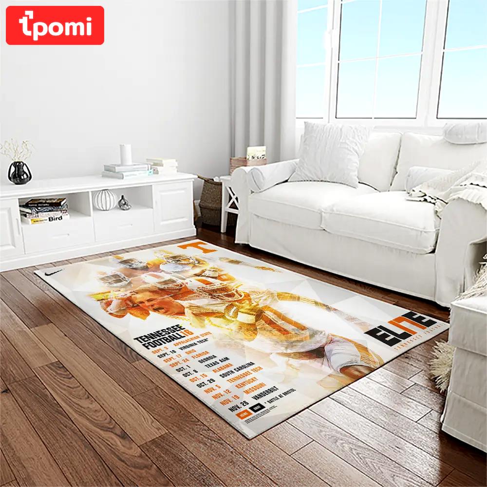Ncaa tennessee volunteers college sport basketball and foolball team logo rectangle area rug tvs48 Rectangle Rug
