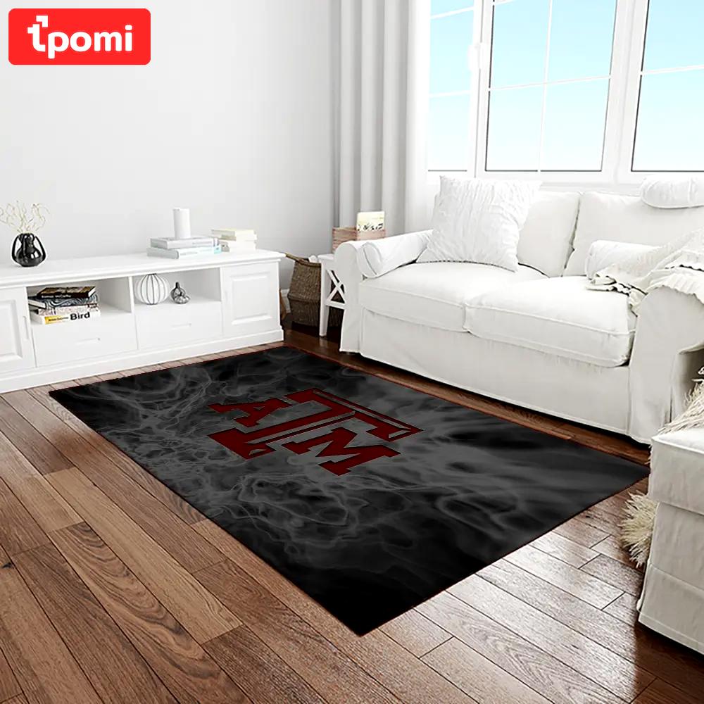 Ncaa texas a&m aggies college sport basketball and foolball team logo rectangle area rug tama09 Rectangle Rug