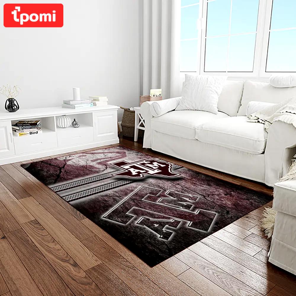 Ncaa texas a&m aggies college sport basketball and foolball team logo rectangle area rug tama10 Rectangle Rug