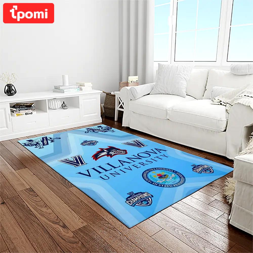 Ncaa villanova wildcats sport basketball and foolball team logo rectangle area rug vw20 Rectangle Rug