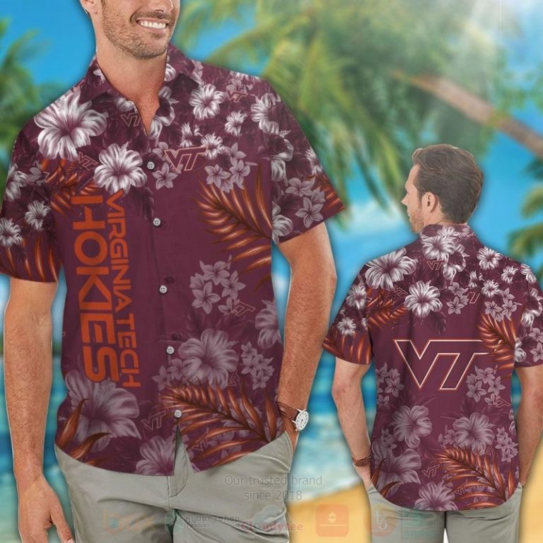 Ncaa virginia tech hokies hawaiian shirt Hawaii Shirt Shorts & Flip Flops