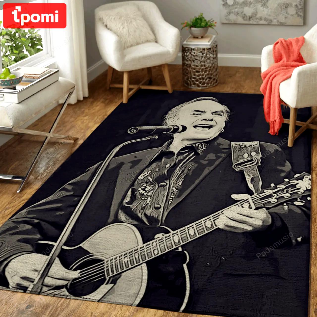 Neil diamond art 7 music artist art for fans area rug living room carpet rug regtangle carpet floor decor home decor Rectangle Rug
