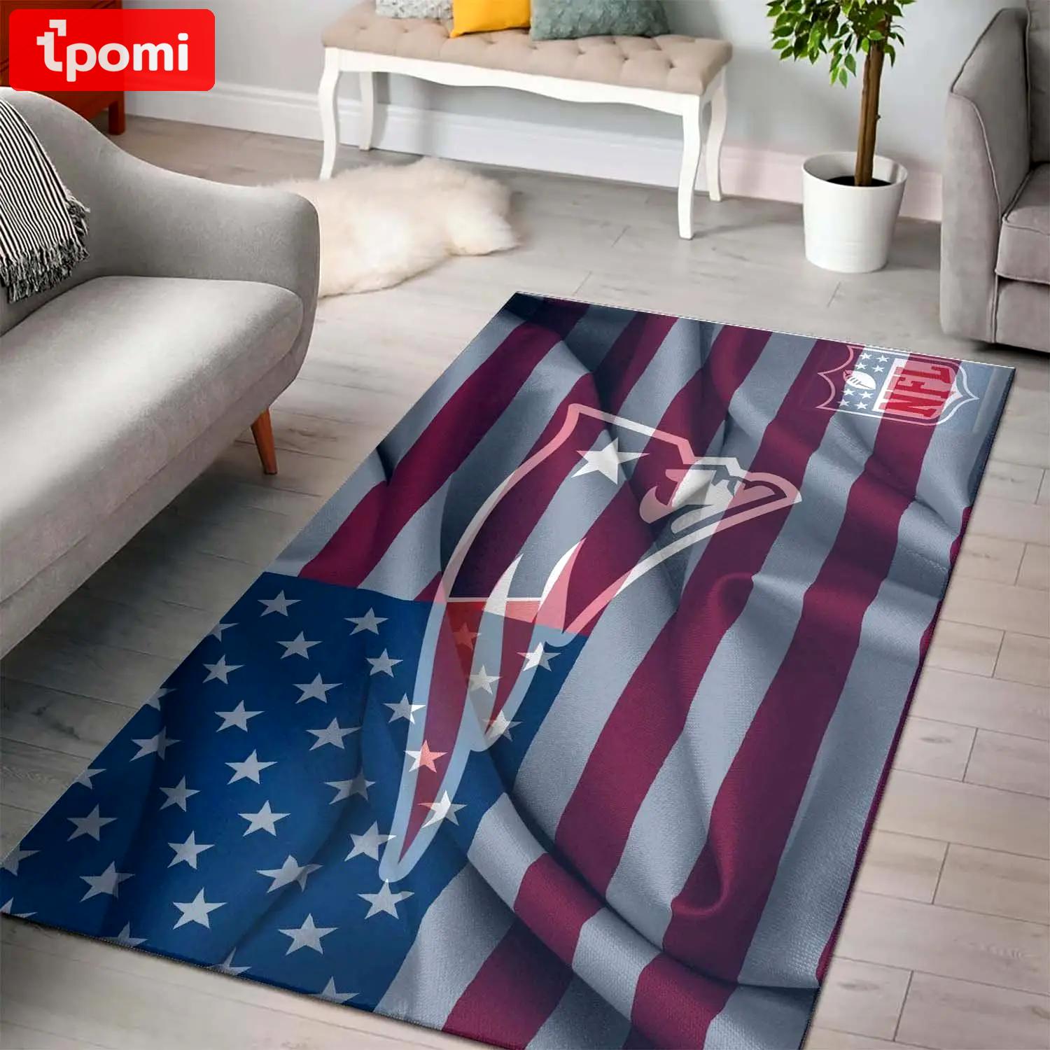 New england patriots nfl football carpet living room rug regtangle carpet v789 Rectangle Rug