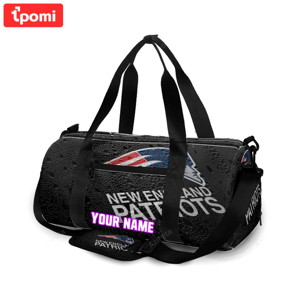 New england patriots raindrop personalized name travel bag gym bag 270 Travel Bag