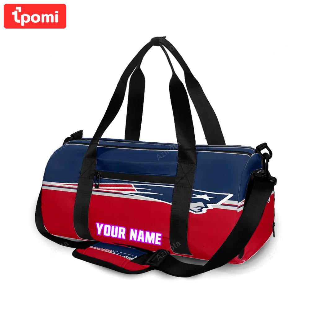 New england patriots red blue1 personalized name travel bag gym bag 2068 Travel Bag