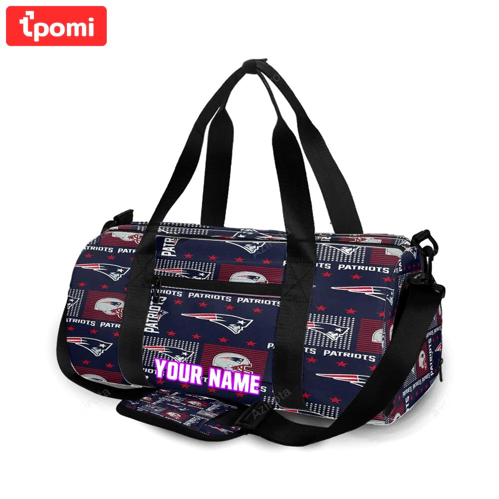 New england patriots1 personalized name travel bag gym bag 1376 Travel Bag