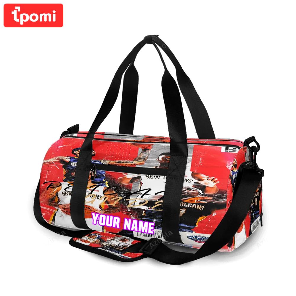 New orleans pelicans players v14 personalized name travel bag gym bag 1179 Travel Bag