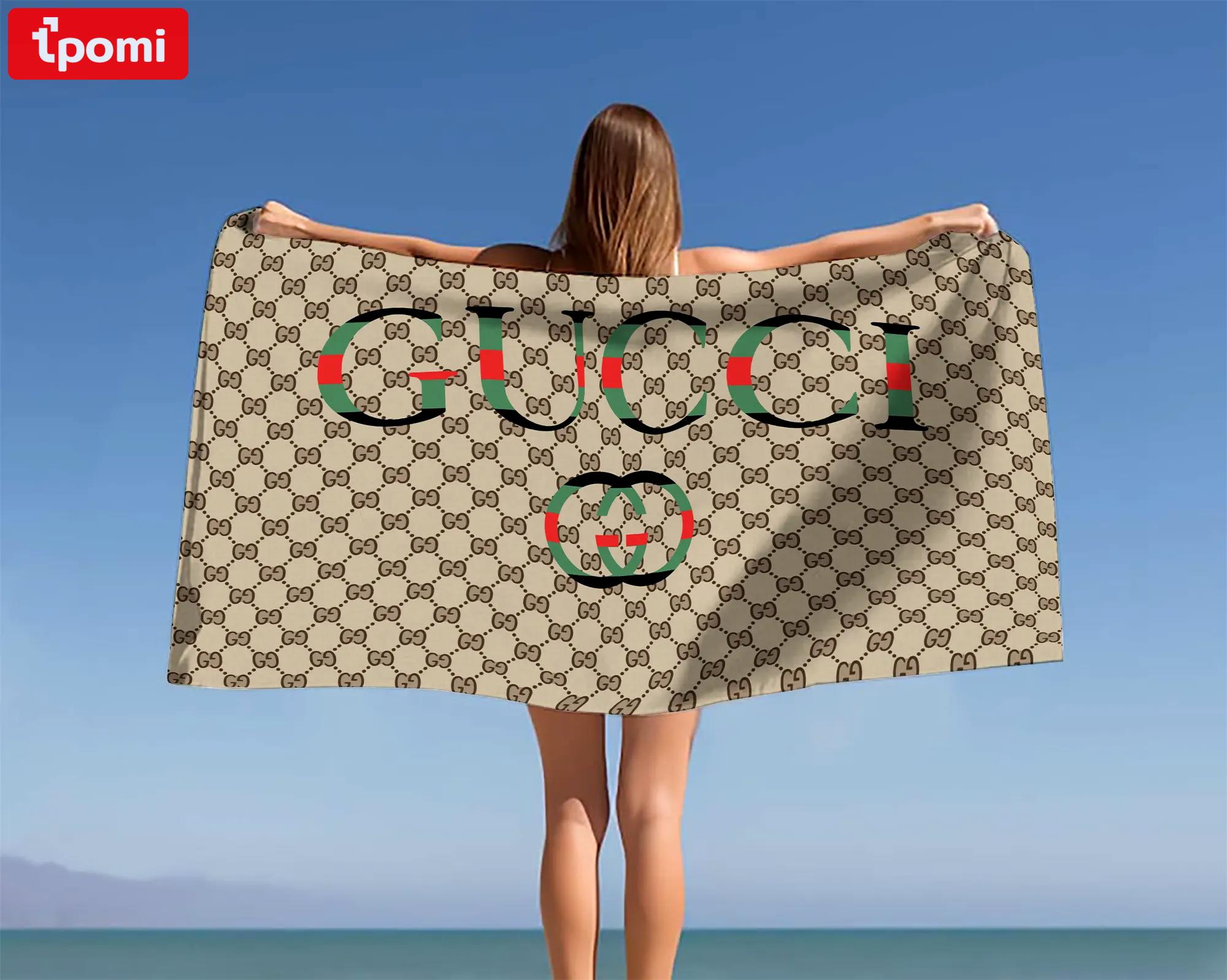 [new] premium gucci beach towel - summer 2025-2026 mrs-ryuj-gc137912