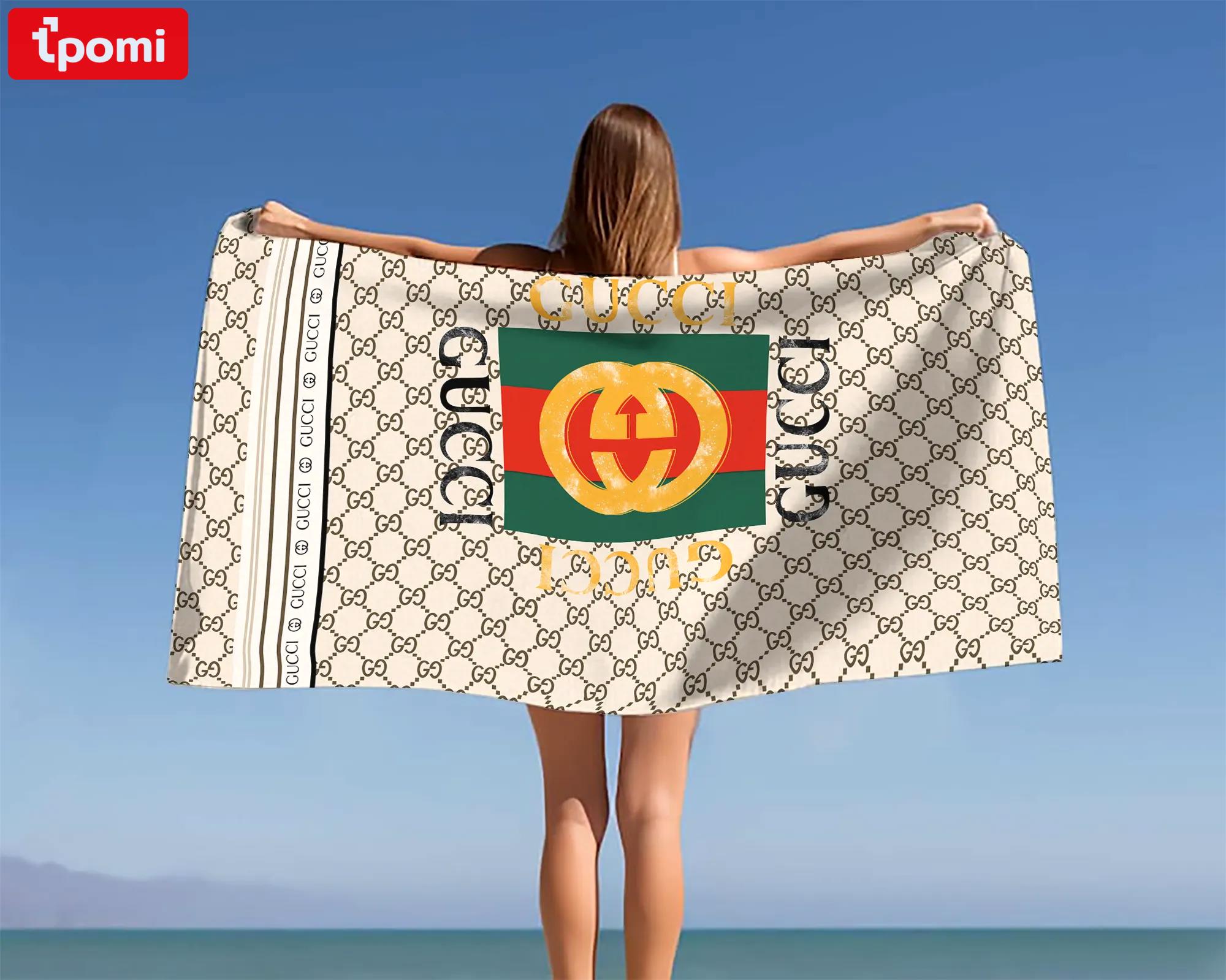 [new] premium gucci beach towel - summer 2025-2026 mrs-ryuj-gc137917