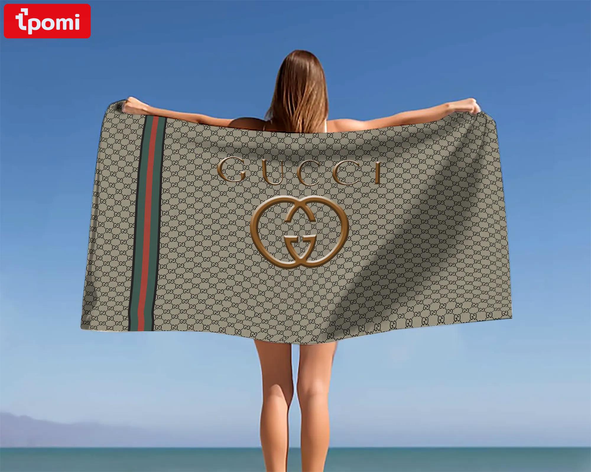 [new] premium gucci beach towel - summer 2025-2026 mrs-ryuj-gc137918