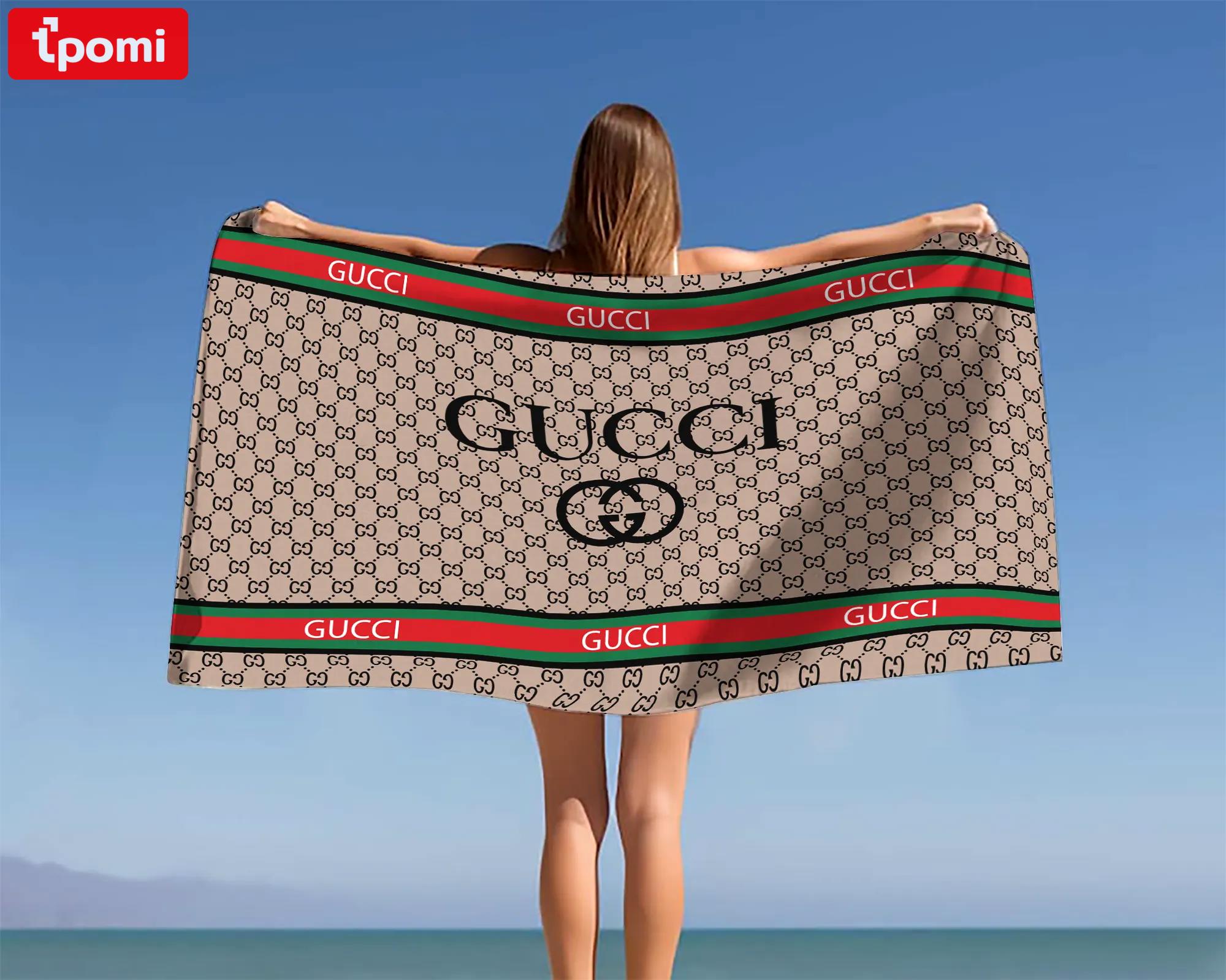[new] premium gucci beach towel - summer 2025-2026 mrs-ryuj-gc137922