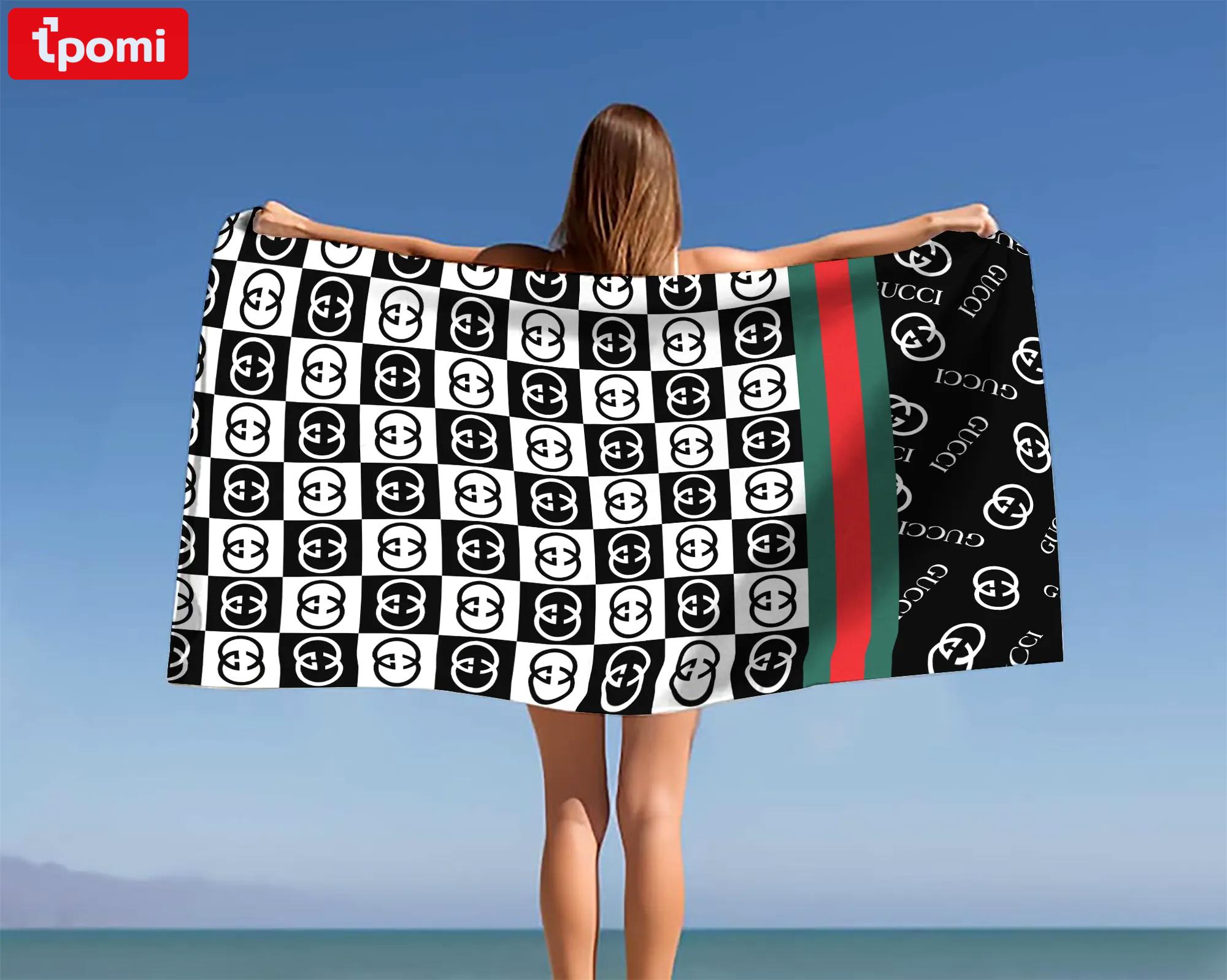 [new] premium gucci beach towel - summer 2025-2026 mrs-ryuj-gc137933