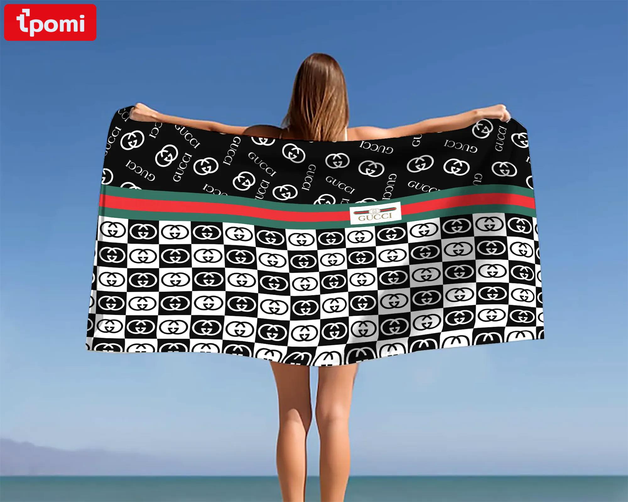 [new] premium gucci beach towel - summer 2025-2026 mrs-ryuj-gc137935
