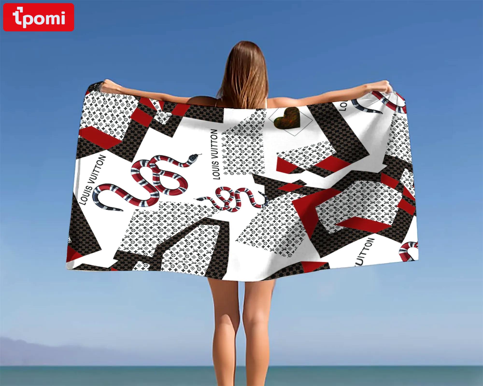[new] premium louis vuitton beach towel - summer 2025-2026 mrs-ryuj-lv137914